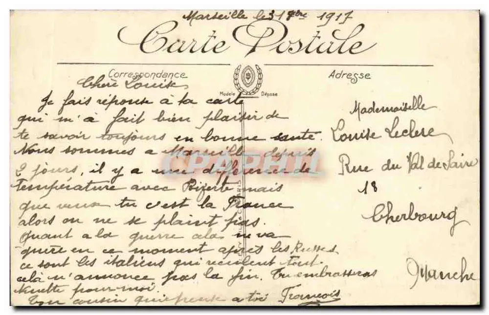 Marselha — A Praça de Aix e o Arco do Triunfo (Monumento erguido às Glórias da Primeira República e do Império) — n°22 - Verso
