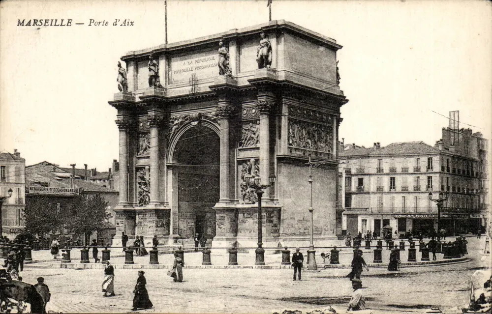 Marselha — Porta de Aix — editor Marseille-Occasionnelle - Frente
