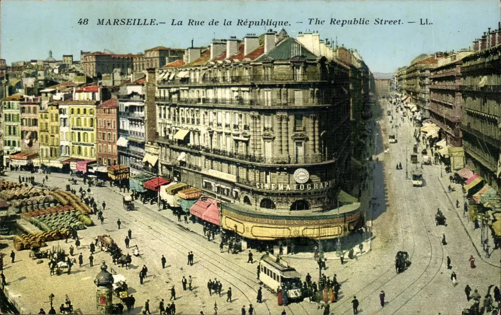 MARSEILLE — Ansicht der Rue de la République — Cinématographe Lascaux — Ll.. - Vorderseite
