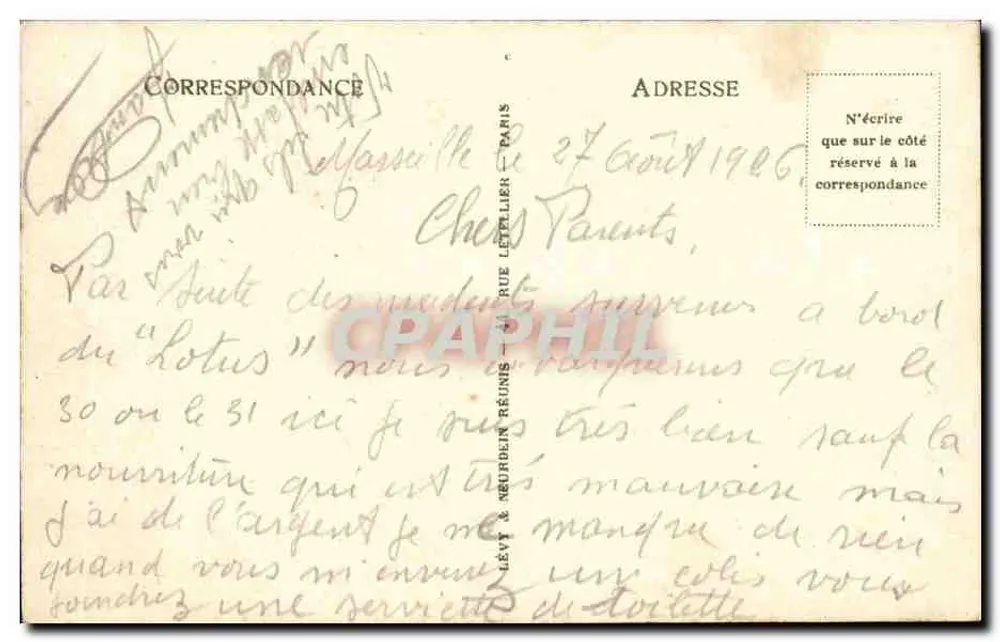 MARSEILLE — Ansicht der Rue de la République — Cinématographe Lascaux — Ll.. - Rückseite
