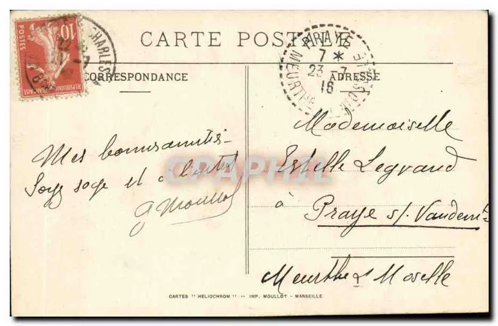 Marseille — Vieux-Port — Imp. Moullot - Verso