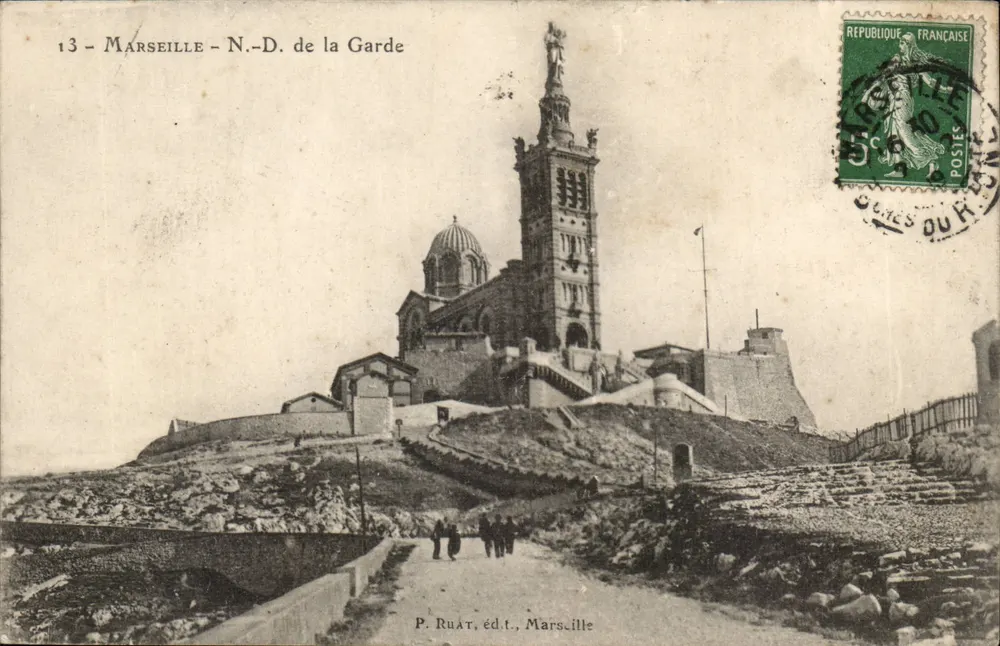 Marselha - N.-D. de la Garde — P. Ruat, editor, Marselha - Frente