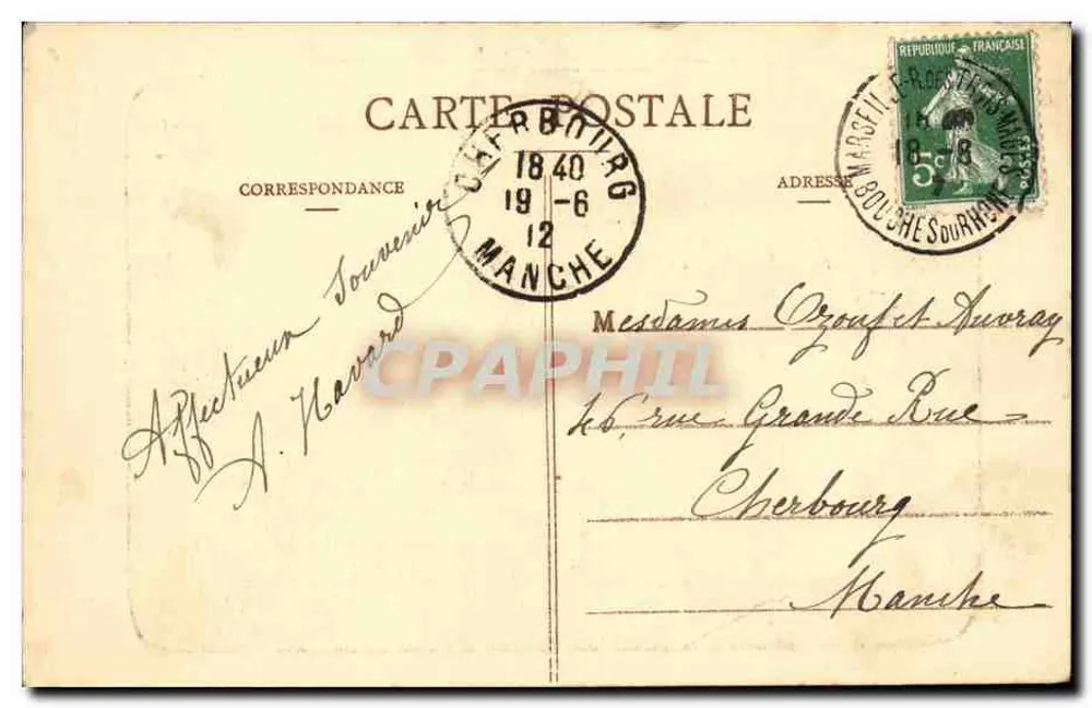 Marseille - Aufzüge der N.-D. de la Garde - J.C. - Rückseite