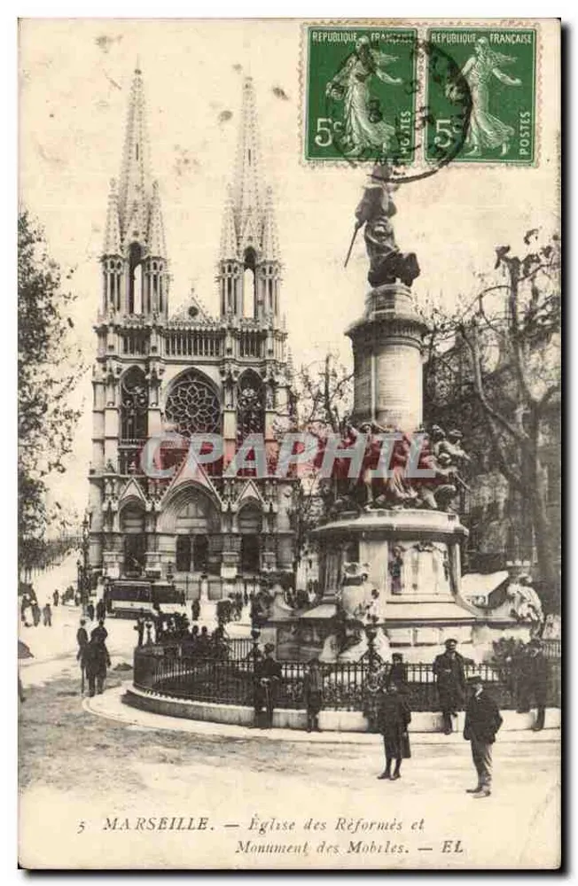 Marseille — Reformierte Kirche und Denkmal der Mobiles — EL - Vorderseite