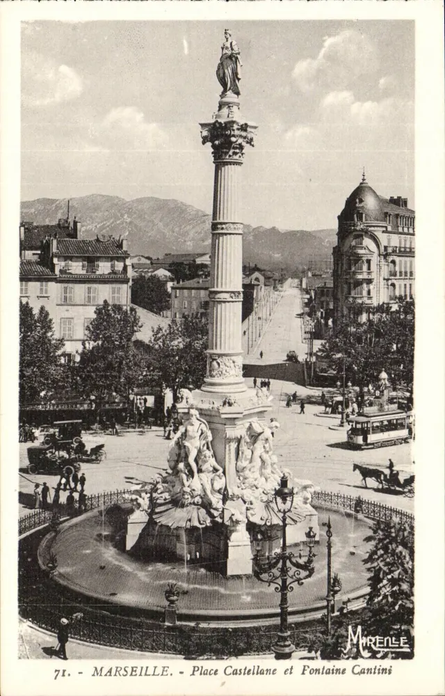 Marseille - Place Castellane und Fontaine Cantini — Mireille, n°71 - Vorderseite