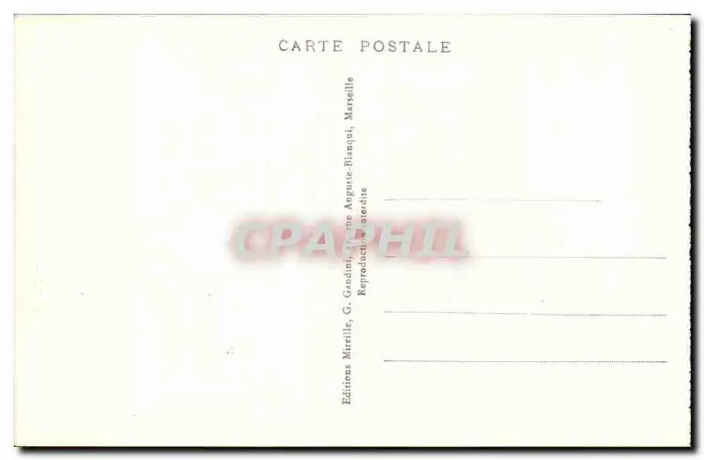 Marseille - Place Castellane und Fontaine Cantini — Mireille, n°71 - Rückseite