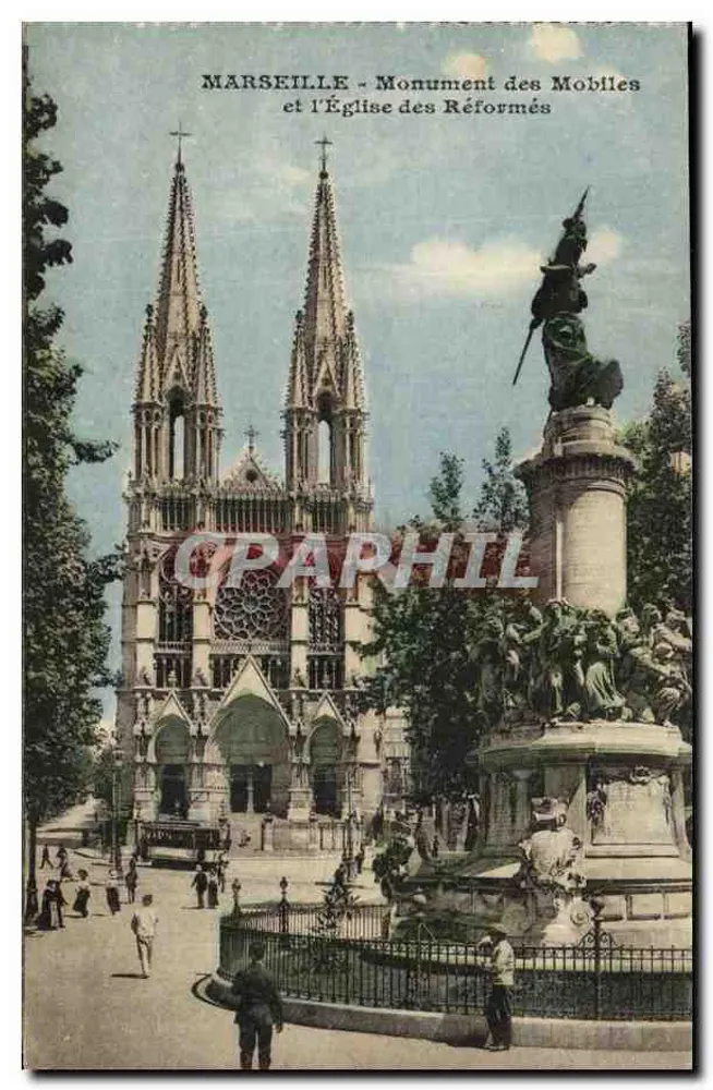 Marseille - Denkmal der Mobiles und die Kirche der Réformierten - Vorderseite