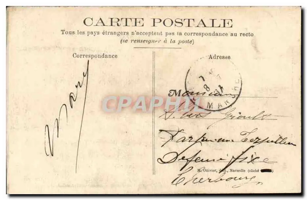 Marsiglia — Monumento dei Mobiles — Editore MO - Verso