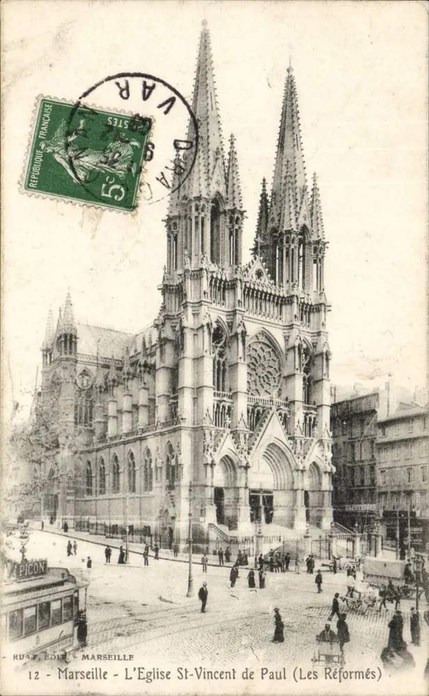 Marsiglia — La Chiesa di San Vincenzo de Paoli (I Riformati) — Editore Ruat, n° 12 - Recto