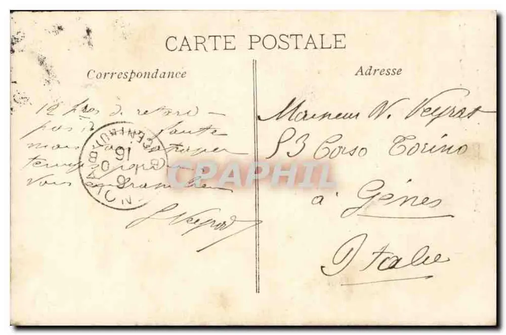Monument Puget — Marseille — Magasin Général - Verso