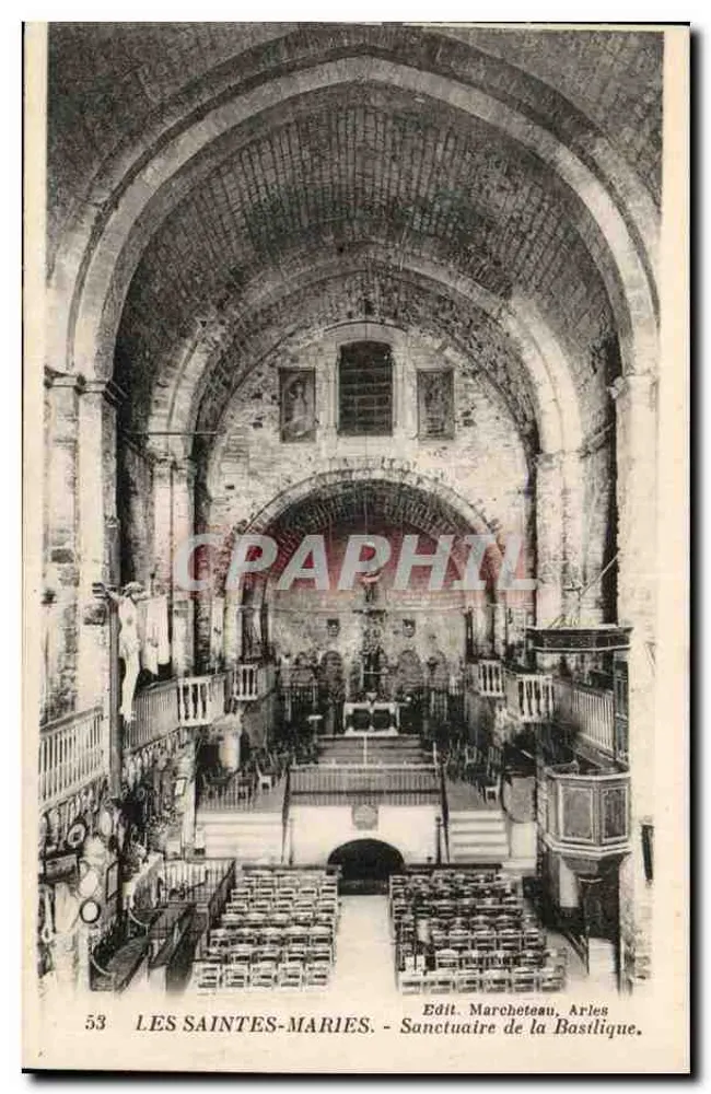Les Saintes-Maries — Wallfahrtskirche der Basilika — Edit. Marcheteau, Arles, n°53 - Vorderseite