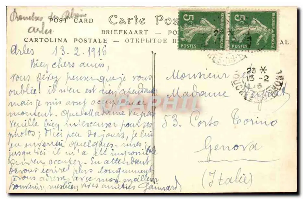 Arles — Ruínas do Teatro Antigo — ND Phot, n° 109 - Verso