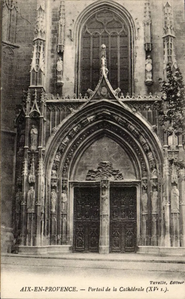 Aix-en-Provence — Portal da Catedral (século XV) — Tavelle, Editor - Frente