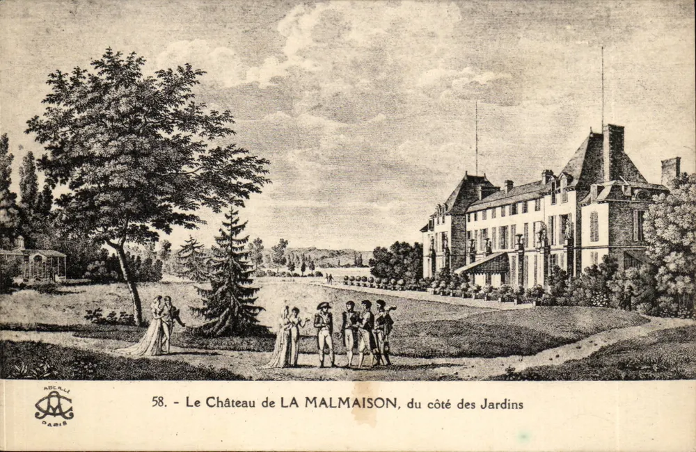 Das Schloss LA MALMAISON, von der Seite der Gärten — ADELLI PARIS n°58 - Vorderseite