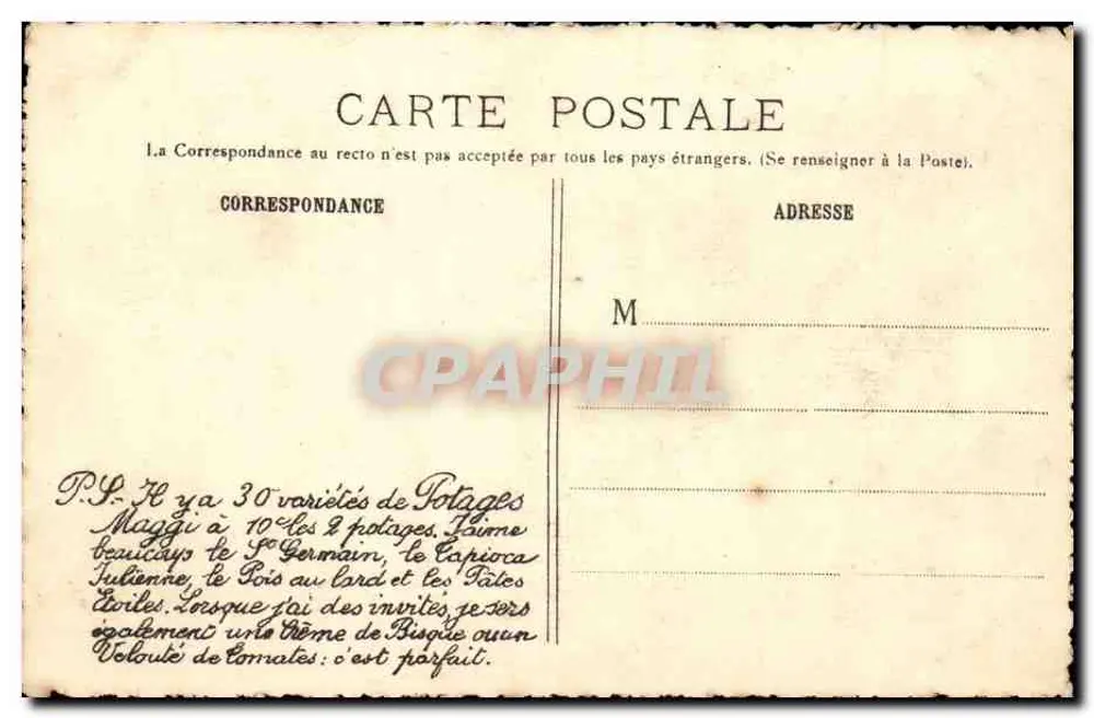 Das Schloss de la Malmaison — La Vacherie — Maggi, Paris - Rückseite