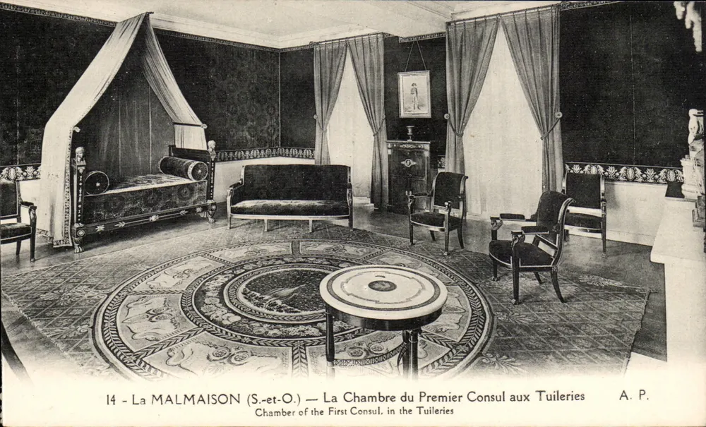 La Malmaison (S.-et-O.) — Die Kammer des Ersten Konsuls in den Tuilieren — A. P. - Vorderseite