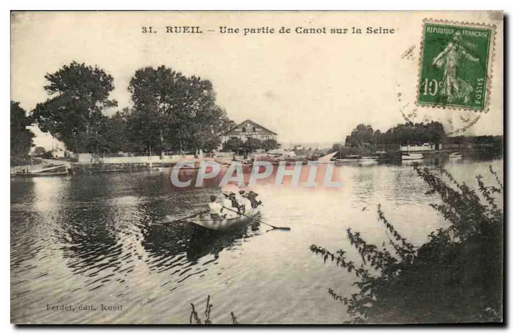 Rueil — Ein Kanu-Spiel auf der Seine — Ferdet, Verlag Kuoit - Vorderseite