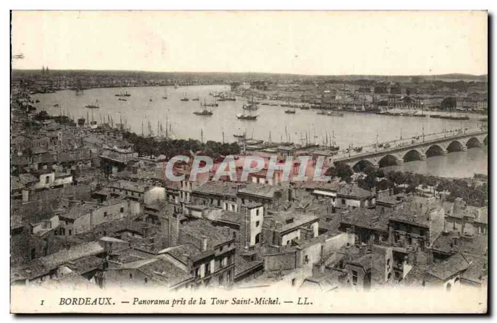 Bordeaux — Panorama vom Tour Saint-Michel — LL. - Vorderseite