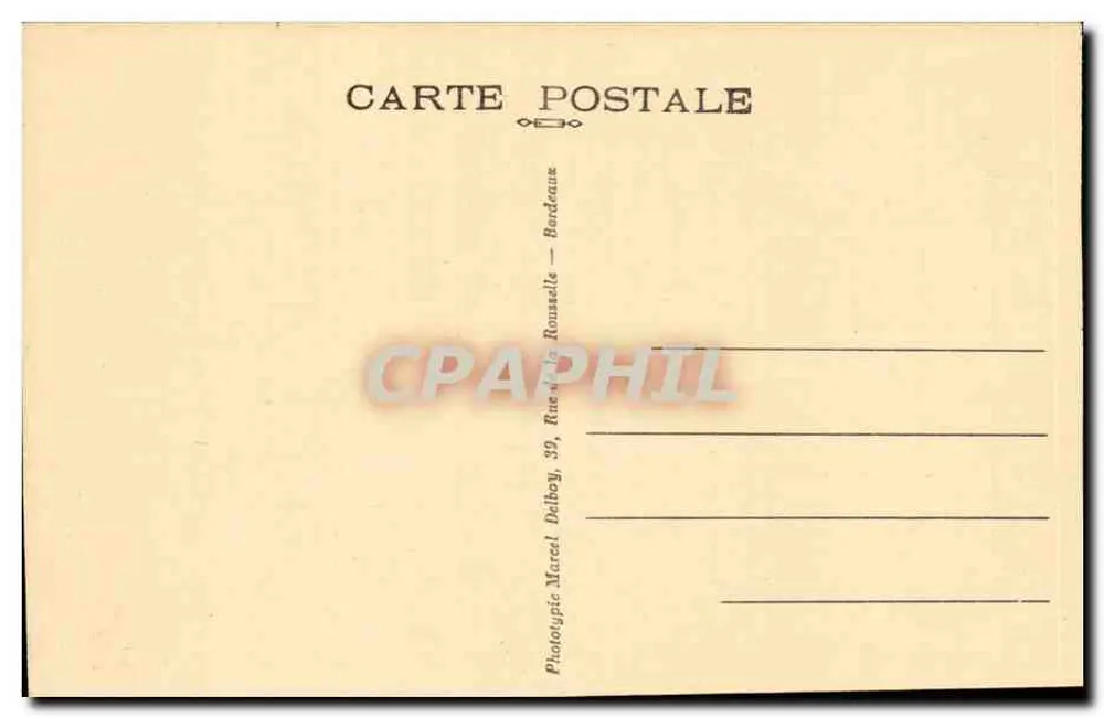 Bordeaux — Os Quais (lado Sul) — Fototipia Marcel Dalbouy, 39, Rue de la Roussette - Verso
