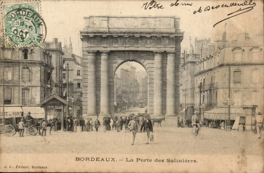 Bordeaux — A Porta das Salinas — J. L. Editor, Bordeaux - Frente