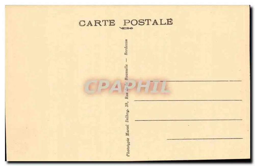 Place de la Victoire — Bordeaux — editor Marcel Delboy, n°20 - Verso