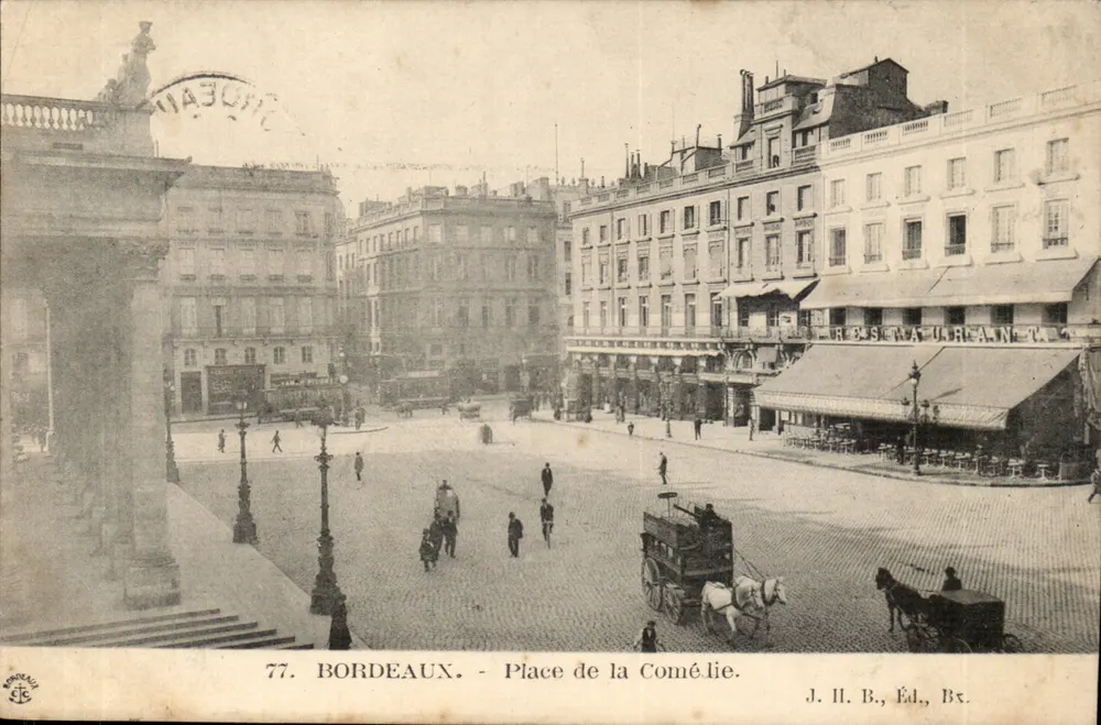 Bordeaux - Place de la Comédie — J. H. B., Éd., Bx. - Frente