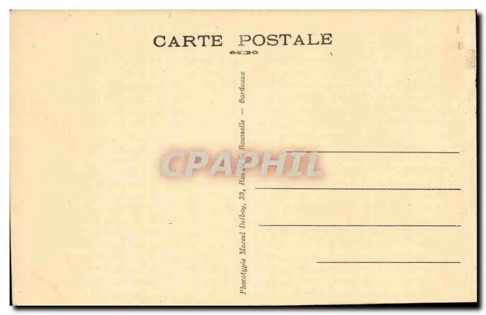 Bordeaux — Die Metallbrücke über die Garonne — Phototypie Marcel Delbog, 59, Rue de la Roussette - Rückseite