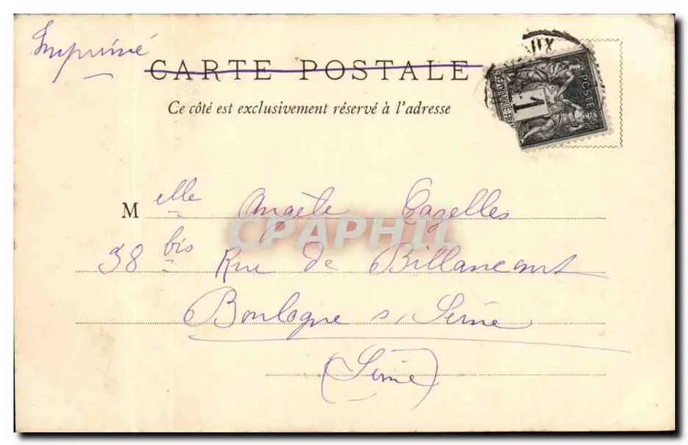Bordeaux — Giełda — W. F. Ronasseau - Rewers