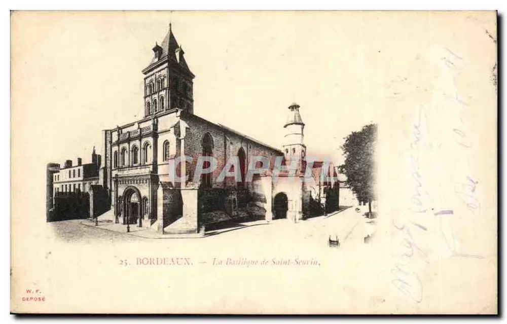 Bordeaux — A Basílica de Saint-Savinien — W.F. Déposé - Frente