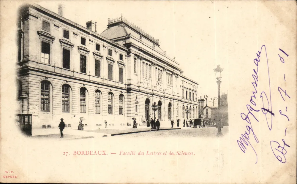 Bordeaux — Faculdade de Letras e Ciências — W. F. Déposé - Frente