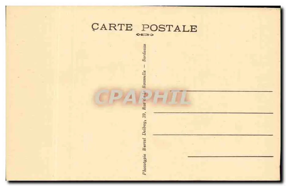 Bordeaux - O Grande Teatro — editor Marcel Delbony, n° 82 - Verso