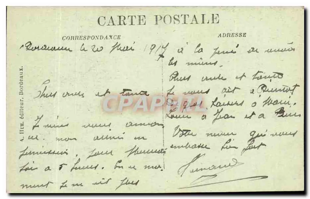 Bordeaux — Maison Gobineau und Cours du 30 Juillet — A.H. Nr. 33 - Rückseite