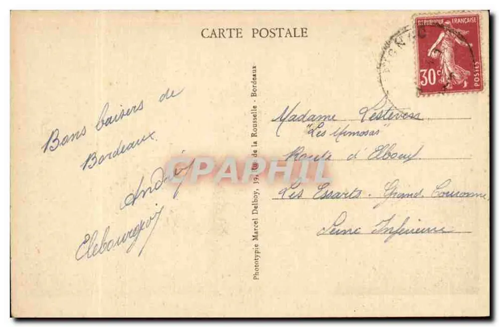 Bordeaux - Le Pont (501 m. 75 de long - 14 m. 85 de large) - M. D. - Verso