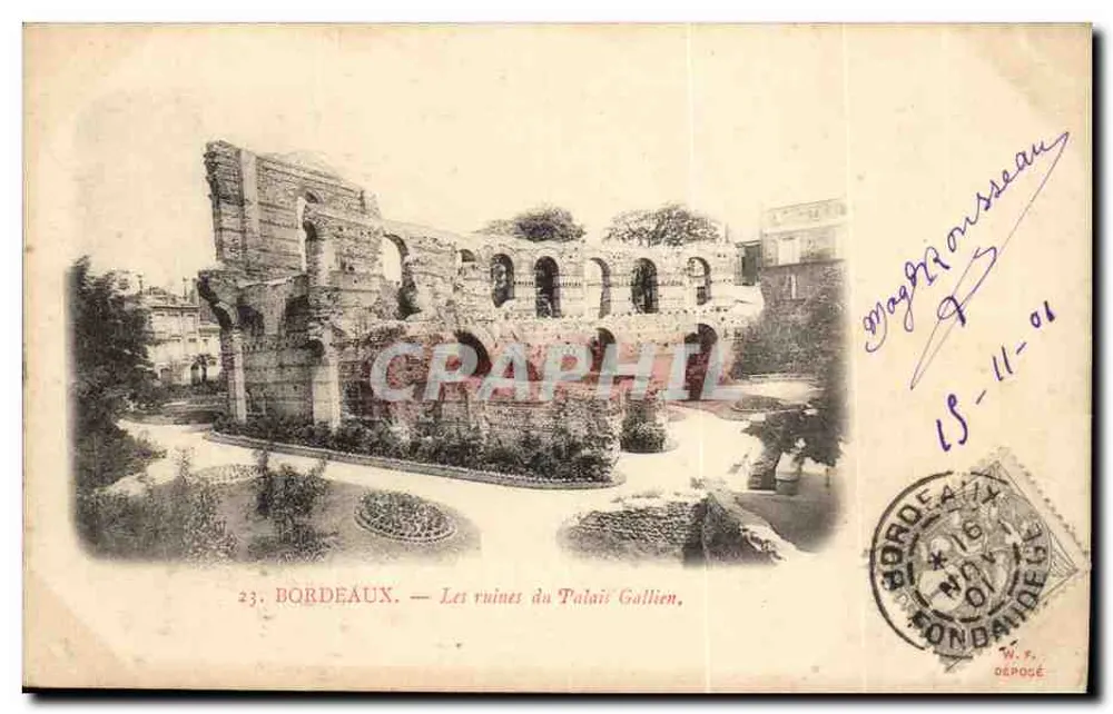 Bordeaux — Ruínas do Palácio Gallien — W. F. Depositado - Frente