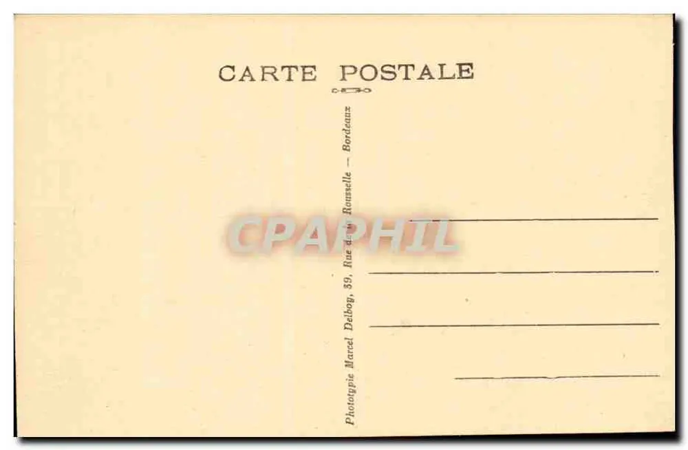 Bordeaux — Vista geral — Fototipia Marcel Debroy, Rue de la Roussette - Verso