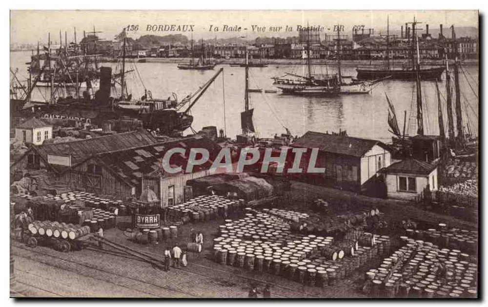 Bordeaux - La Rade - Vue sur la Bastide - Bloc Frères, n° 150 - Recto