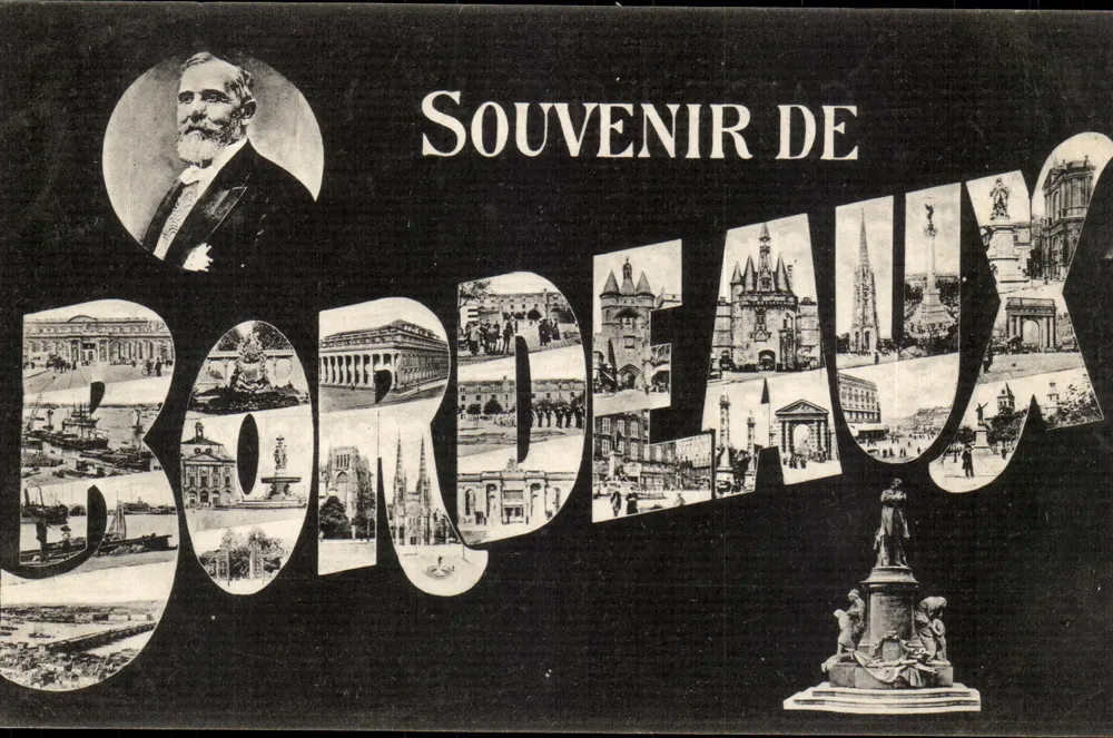 Bordeaux — Lembrete de Bordeaux — editor D. D. Eilleur, número de série não visível - Frente