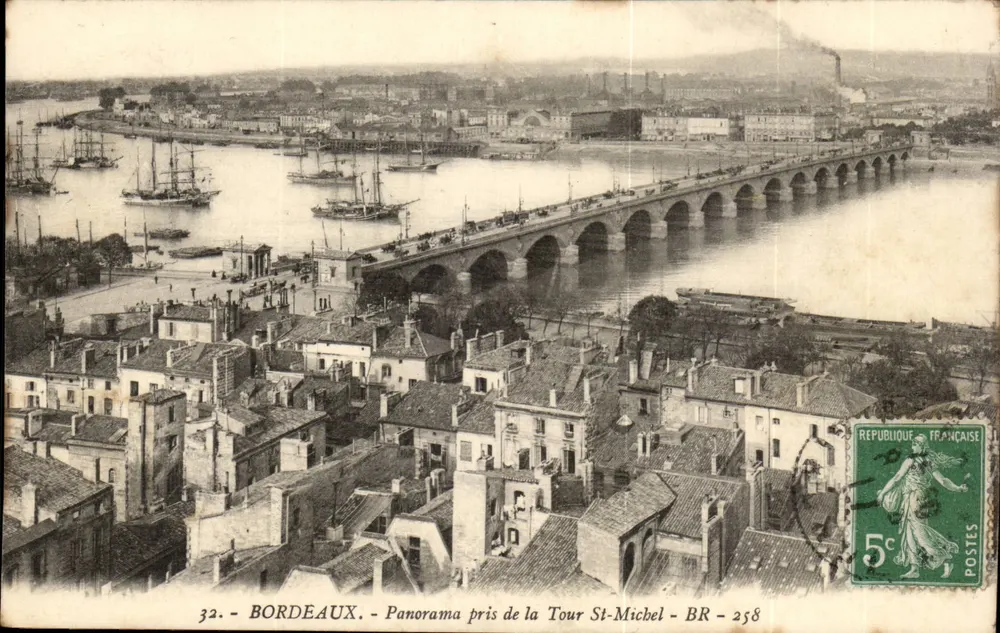Bordeaux - Panorama aus der Tour St-Michel - BR - 258 - Vorderseite