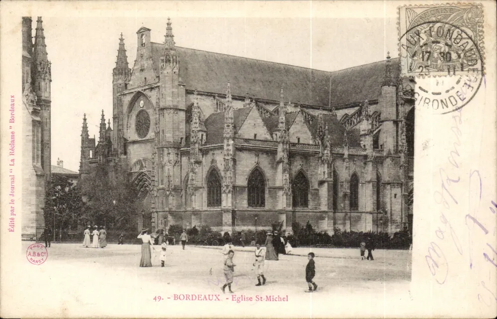 Bordeaux - Kościół św. Michała — Wydane przez gazetę «La Réclame» Bordeaux, nr 49 - Awers