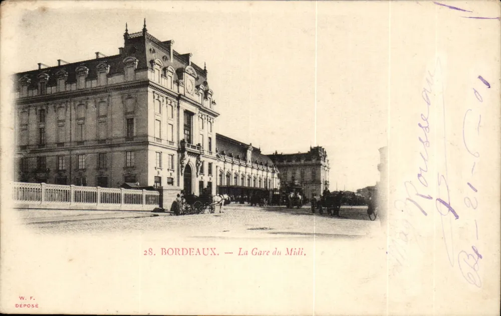 Bordeaux — A Estação do Meio-Dia — W. F. Déposé - Frente