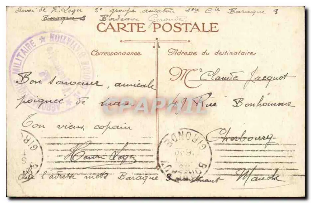 Bordeaux — Allgemeine Ansicht vom Pey-Berland-Turm — L.V.C. n°19 - Rückseite