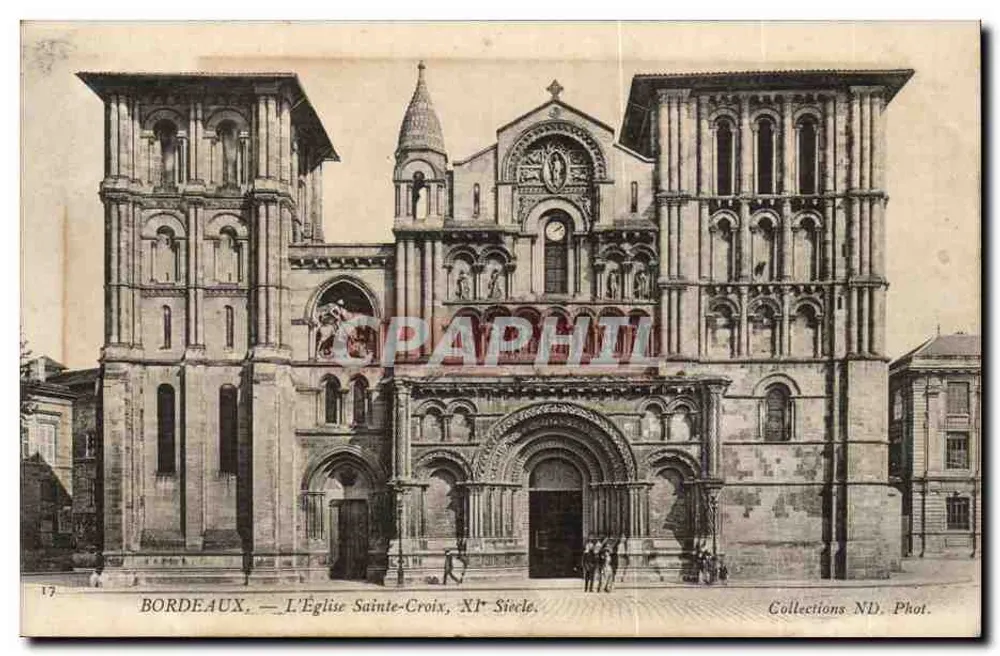 Bordeaux — A Igreja de Santa Cruz, Século XI — Coleções ND. Fot. - Frente