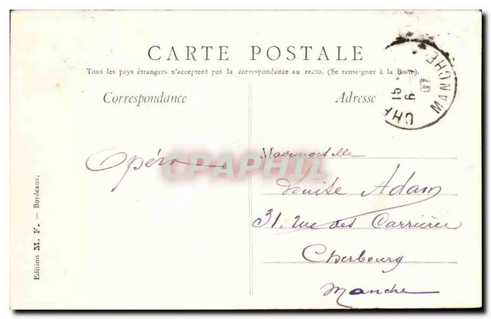 Bordeaux — O Grande Teatro — Edição M. F. — n°42 - Verso