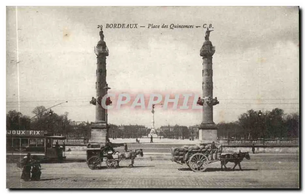 Bordeaux — Praça dos Quinconces — C.B. - Frente