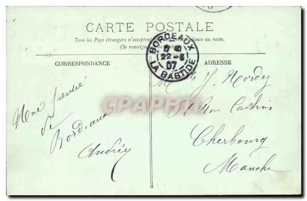 Bordeaux — Parc Bordelais — O Lago — LL. — N° 114 - Verso