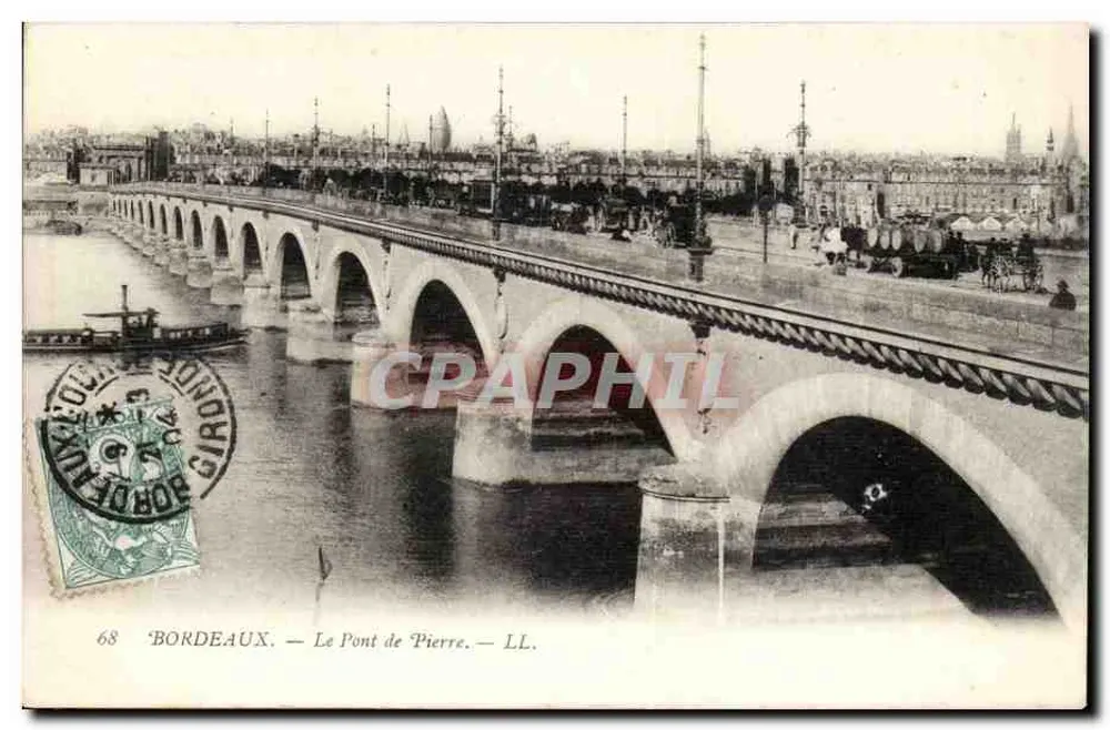 Bordeaux — O Ponte de Pierre — LL. - Frente