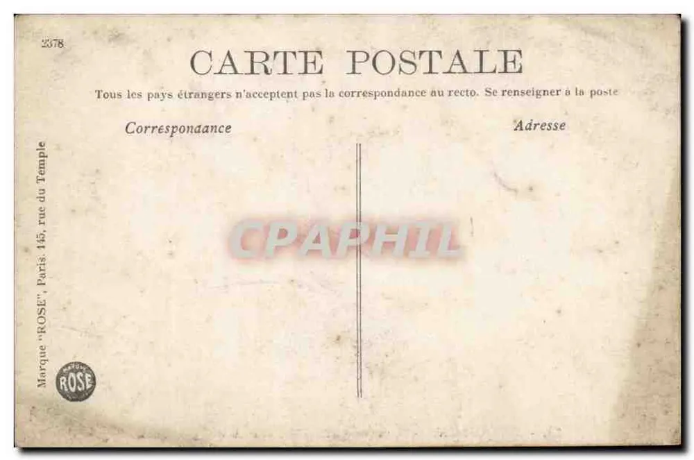 Bordeaux — Die Rostralkolosse und die Quiconces — Mark ROSE, n°2684 - Rückseite
