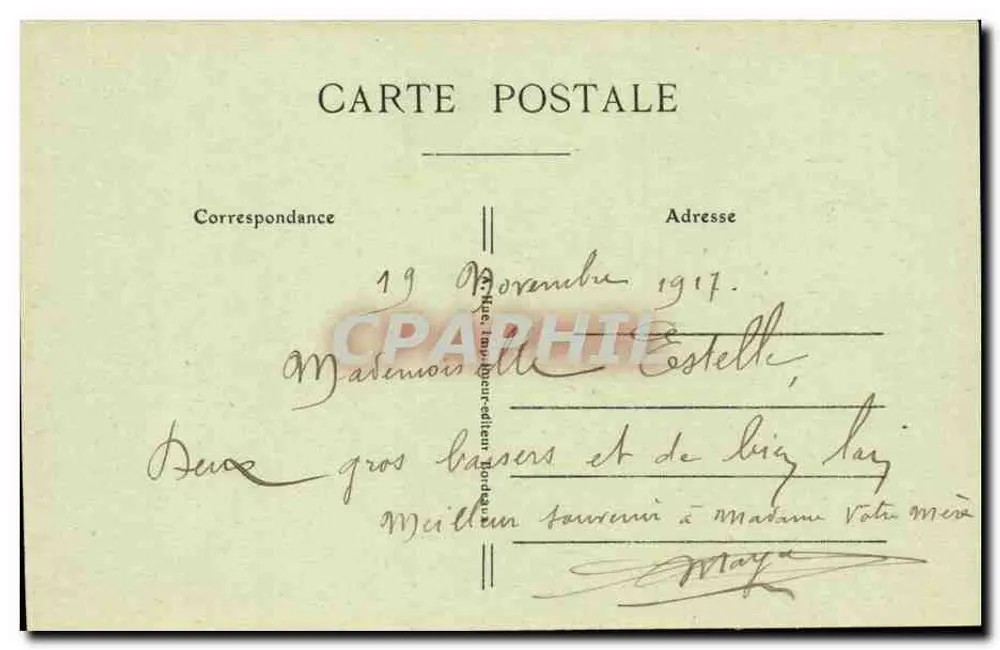 Bordeaux — O Pont de Pierre — n°58 - Verso