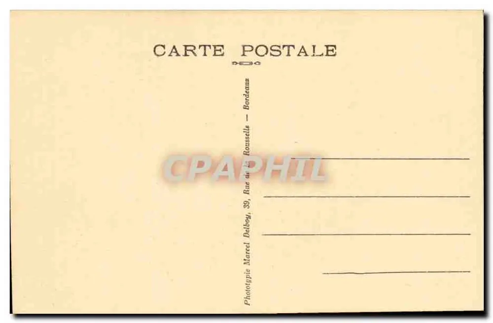 Bordeaux — A Porta do Palácio — editor Marcel Dalbey, n°22 - Verso