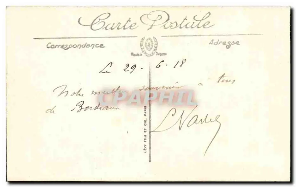 Bordeaux — A Torre Saint-Michel — LL. n°29 - Verso
